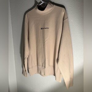 Champion Men's Beige Crewneck Sweater Size Large